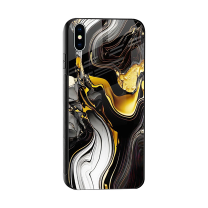 Bronze Glow sleek iphone xs max cover with tempered glass back and TPU edges