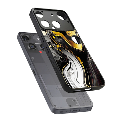 Bronze Glow sleek nothing phone 3 cover with tempered glass back and TPU edges