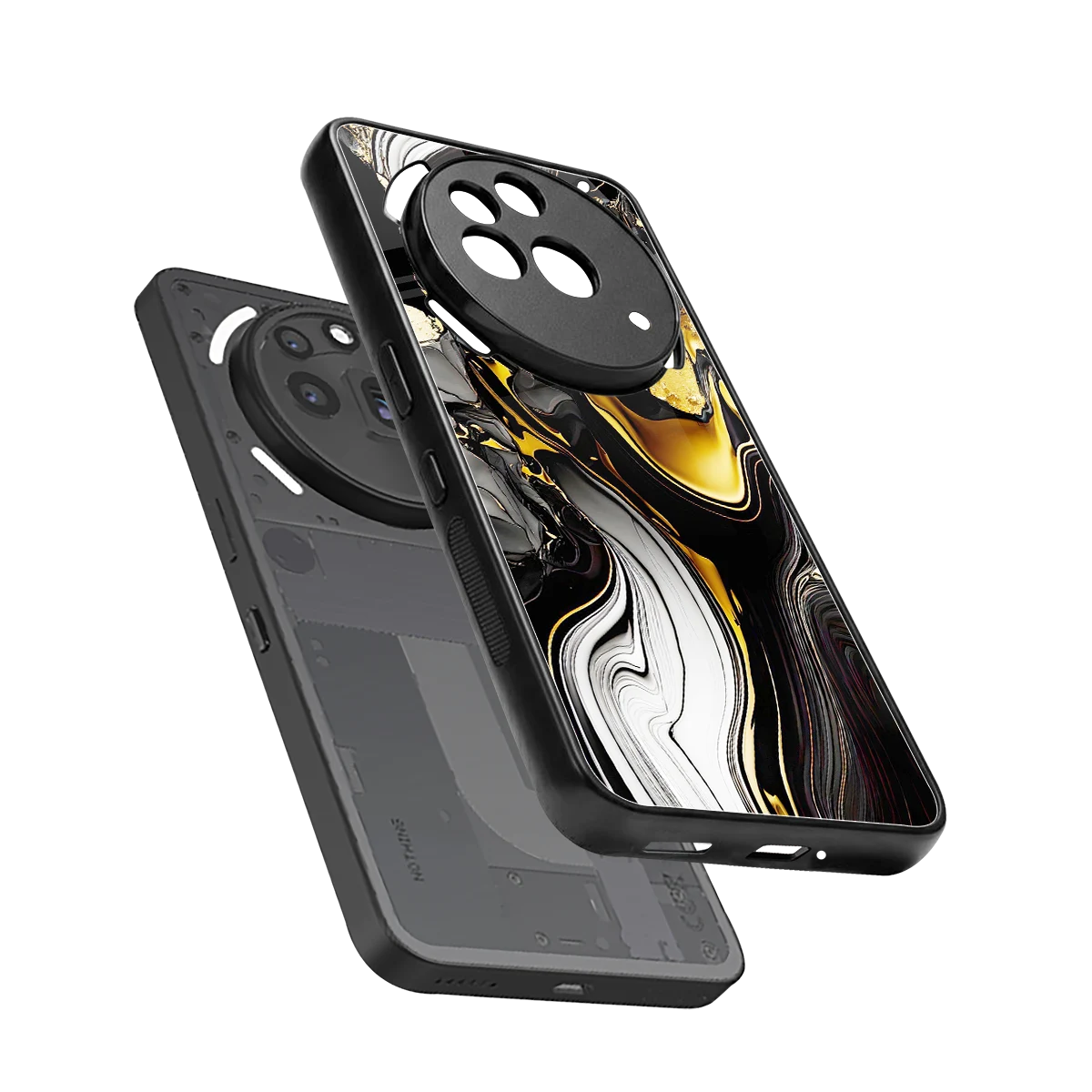 Bronze Glow sleek nothing phone 3a pro cover with tempered glass back and TPU edges