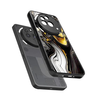 Bronze Glow sleek nothing phone 3a pro cover with tempered glass back and TPU edges