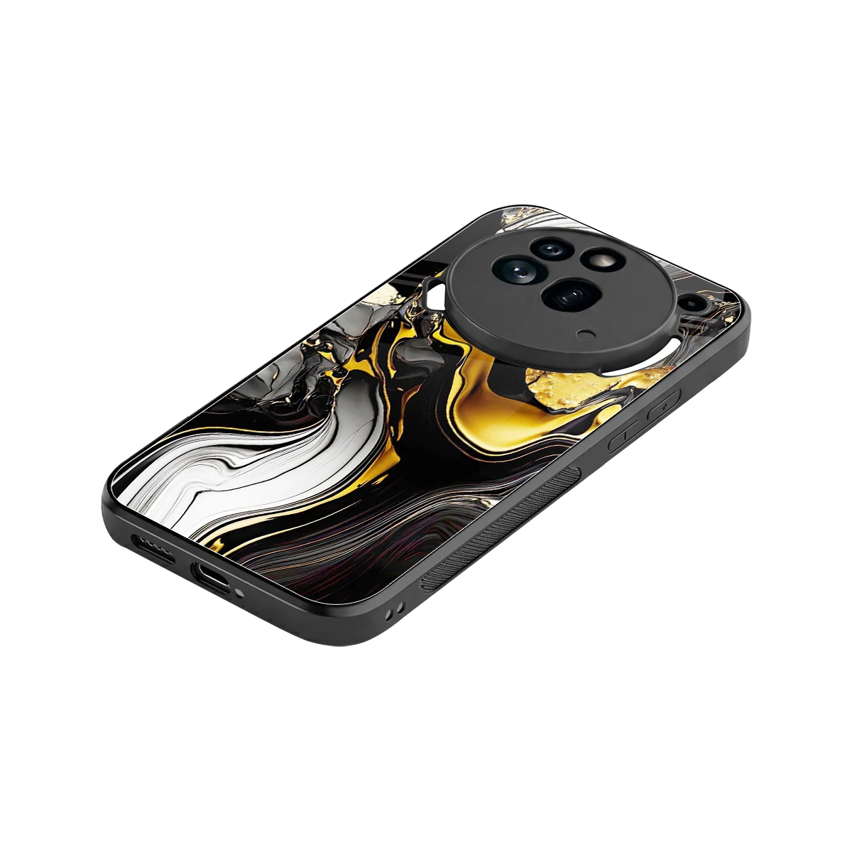 Bronze Glow stylish phone case for nothing phone 3a pro | glossy glass and slim fit