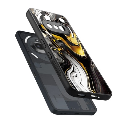 Bronze Glow sleek nothing phone 3a cover with tempered glass back and TPU edges
