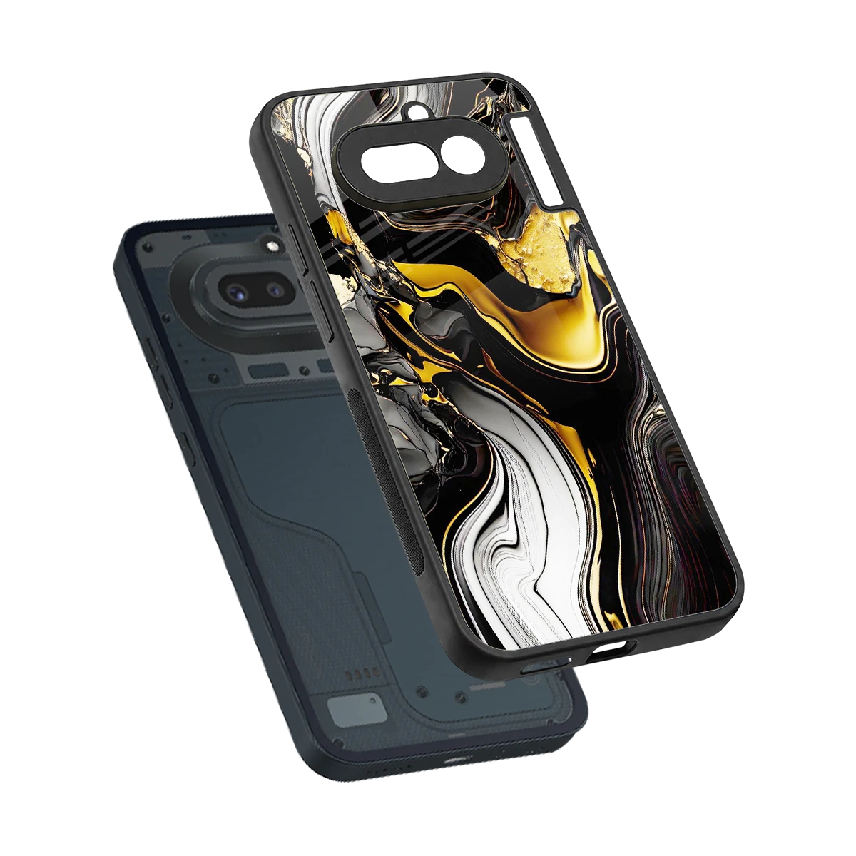 Bronze Glow sleek nothing phone 4a cover with tempered glass back and TPU edges
