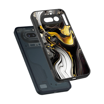 Bronze Glow sleek nothing phone 4a cover with tempered glass back and TPU edges