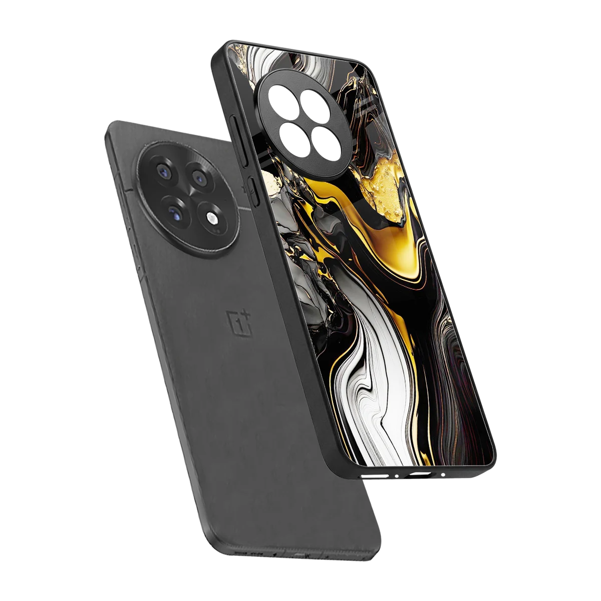 Bronze Glow sleek oneplus 13r cover with tempered glass back and TPU edges