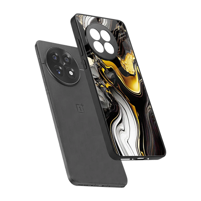Bronze Glow sleek oneplus 13r cover with tempered glass back and TPU edges