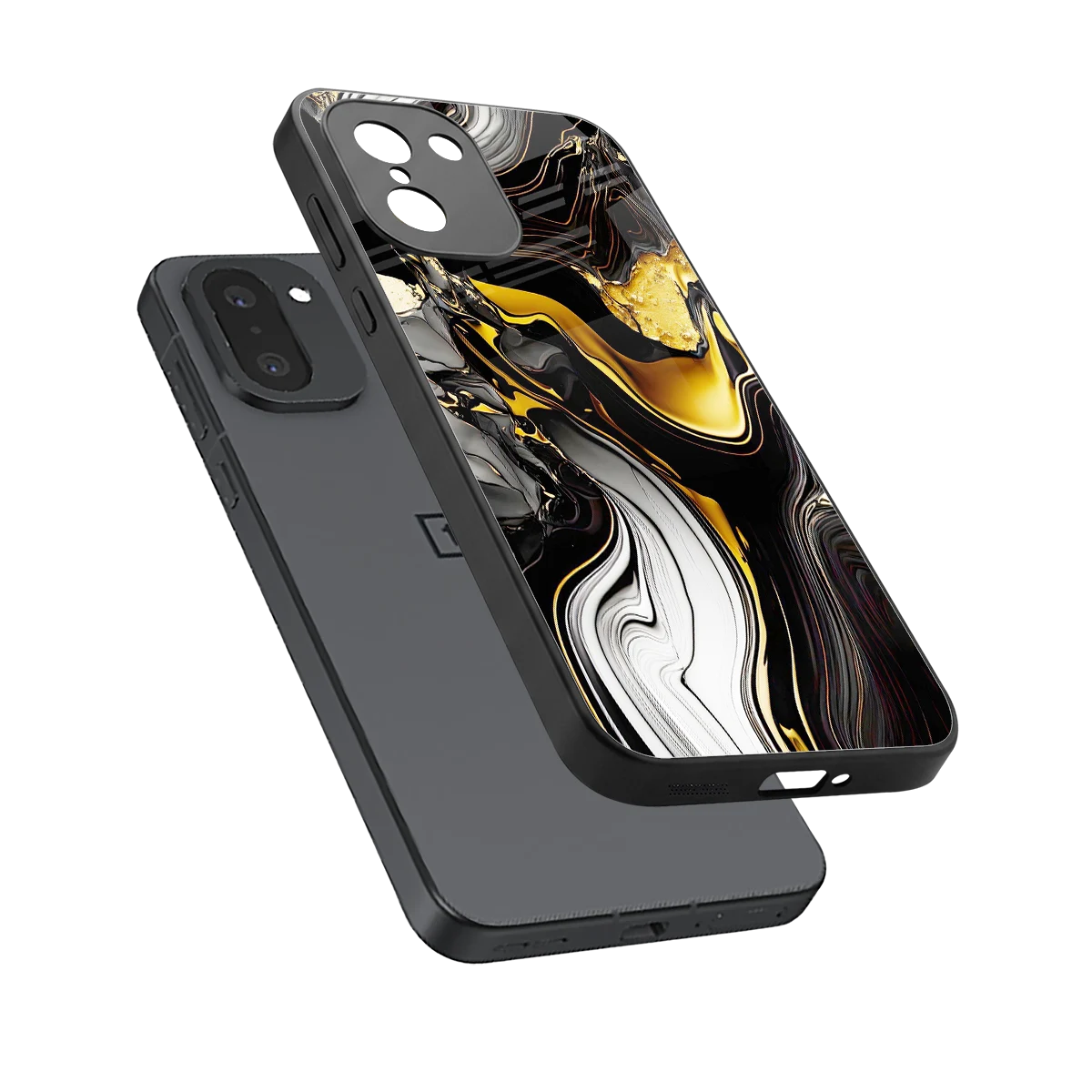 Bronze Glow sleek oneplus 15r cover with tempered glass back and TPU edges