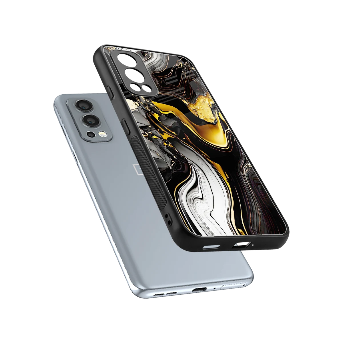 Bronze Glow sleek oneplus nord 2 cover with tempered glass back and TPU edges