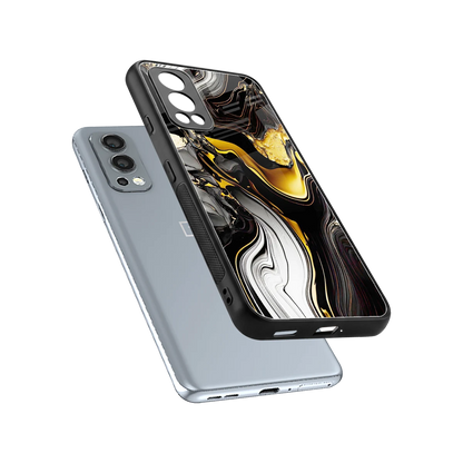 Bronze Glow sleek oneplus nord 2 cover with tempered glass back and TPU edges