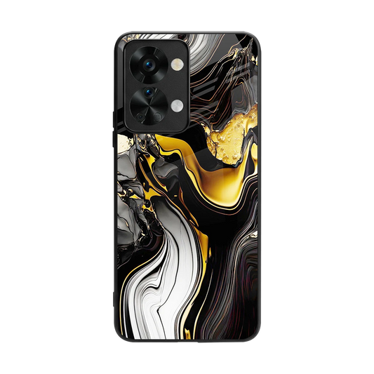 Bronze Glow back phone cover | glass case for oneplus nord 2t
