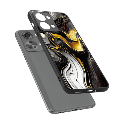 Bronze Glow sleek oneplus nord 2t cover with tempered glass back and TPU edges