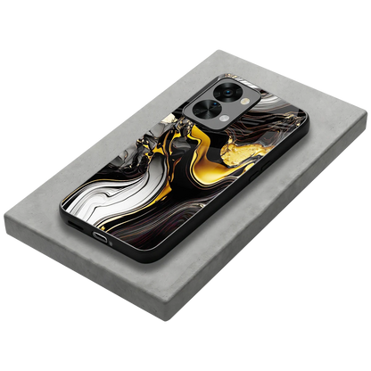Bronze Glow stylish phone case for oneplus nord 2t | glossy glass and slim fit