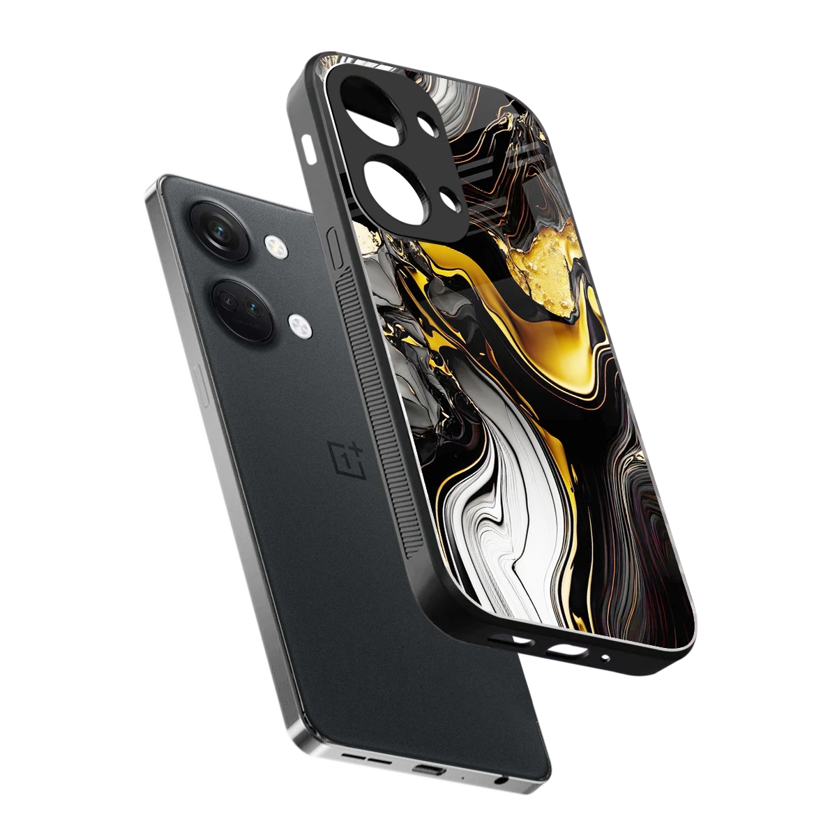 Bronze Glow sleek oneplus nord 3 cover with tempered glass back and TPU edges