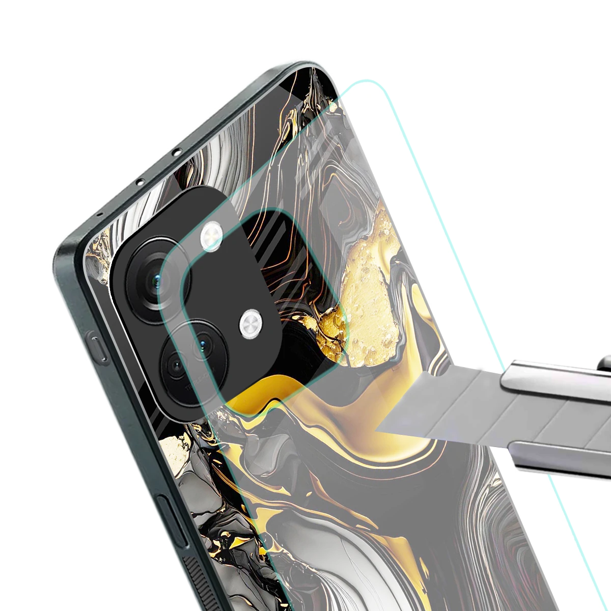Bronze Glow stylish phone case for oneplus nord 3 | glossy glass and slim fit