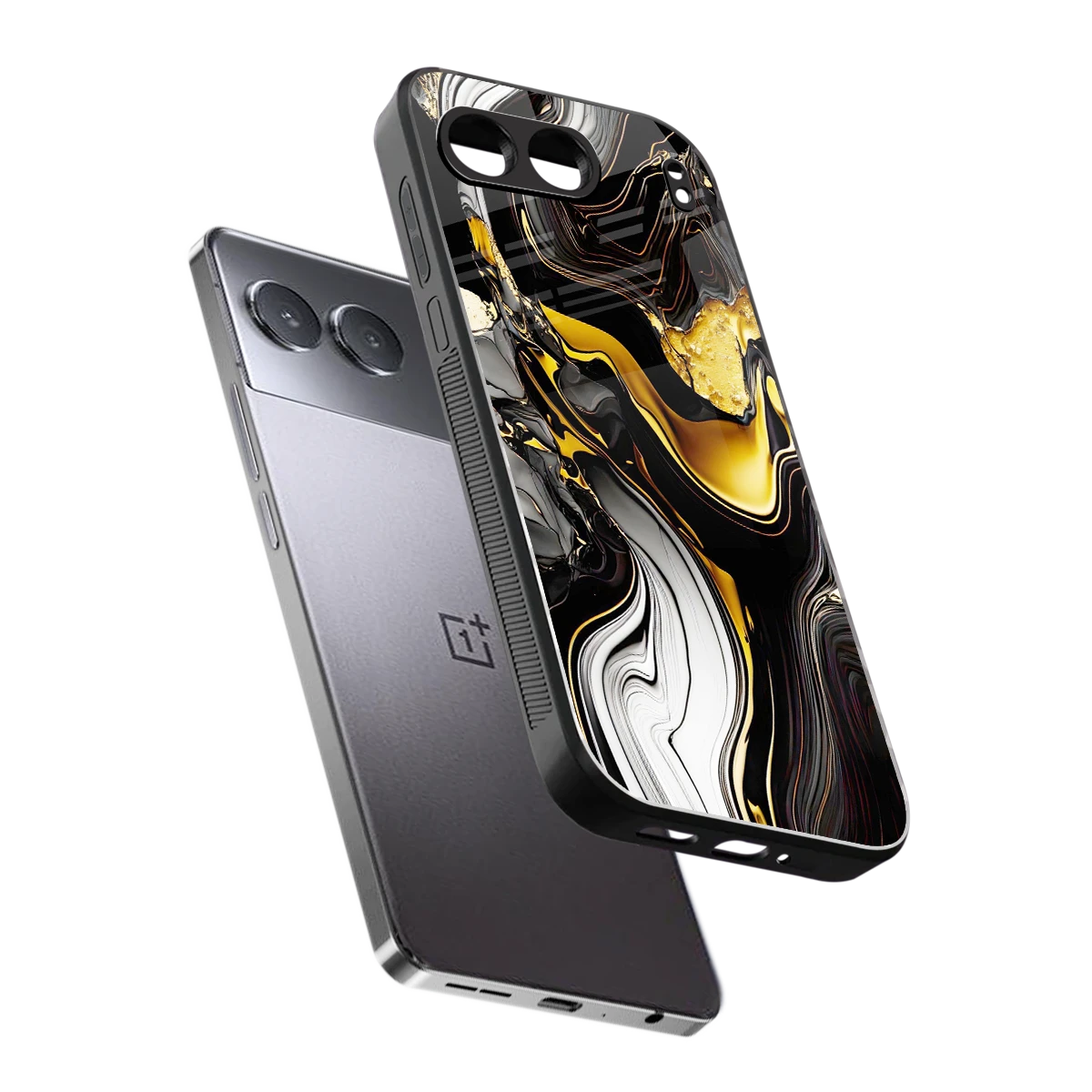 Bronze Glow sleek oneplus nord 4 cover with tempered glass back and TPU edges