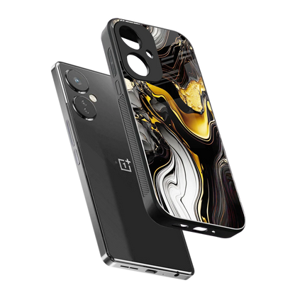 Bronze Glow sleek oneplus nord ce 3 cover with tempered glass back and TPU edges
