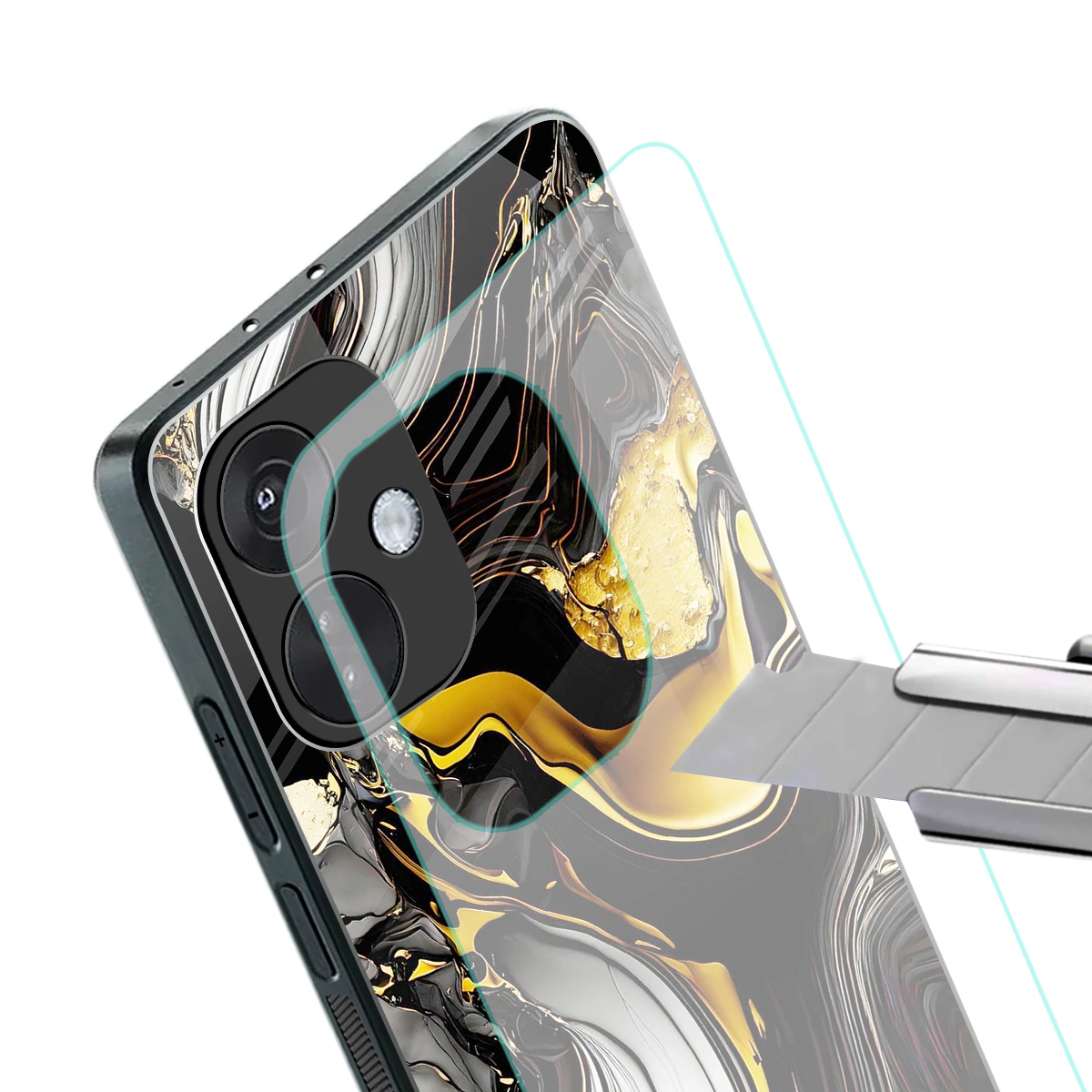 Bronze Glow stylish phone case for oneplus nord ce 3 | glossy glass and slim fit