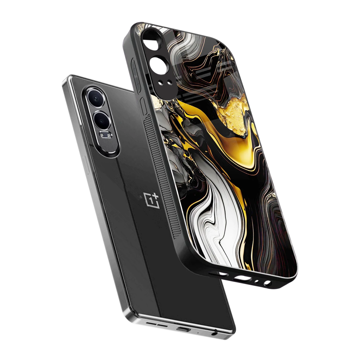 Bronze Glow sleek oneplus nord ce 4 lite cover with tempered glass back and TPU edges