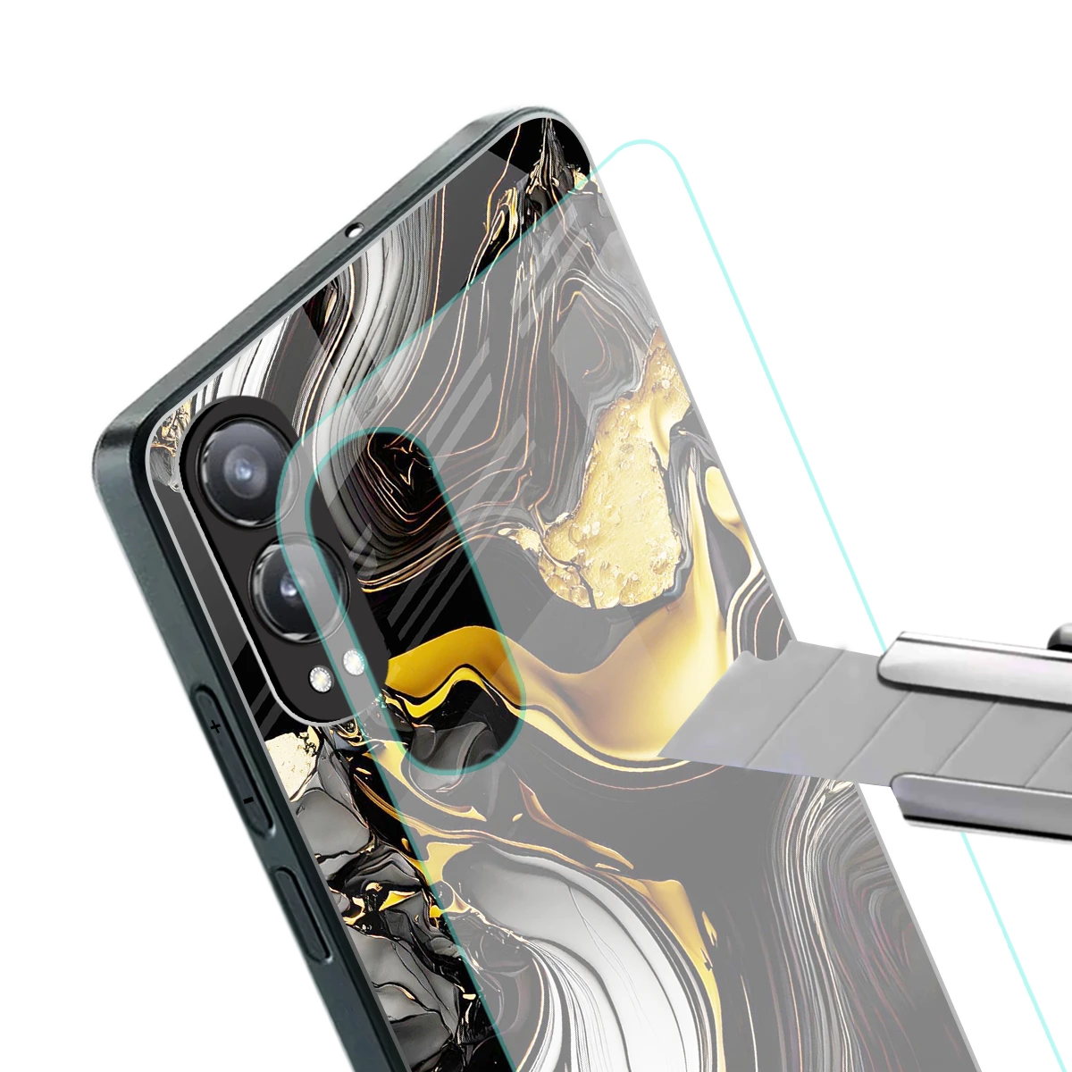 Bronze Glow stylish phone case for oneplus nord ce 4 lite | glossy glass and slim fit