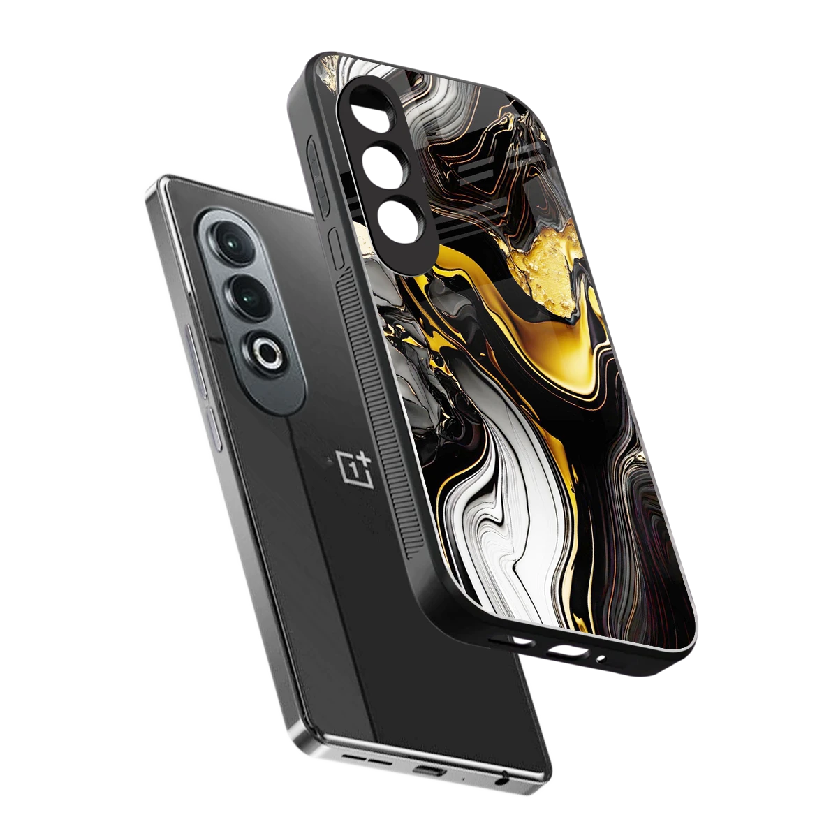 Bronze Glow sleek oneplus nord ce 4 cover with tempered glass back and TPU edges