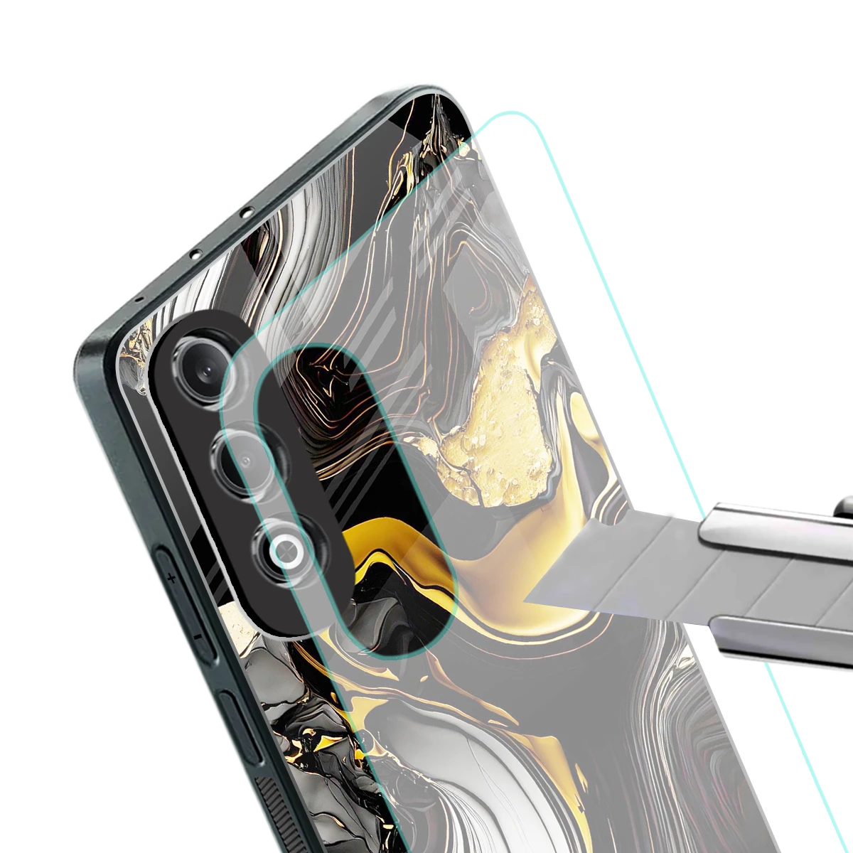 Bronze Glow stylish phone case for oneplus nord ce 4 | glossy glass and slim fit