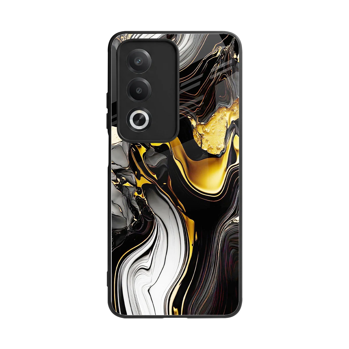 Bronze Glow back phone cover | glass case for oppo a3 pro