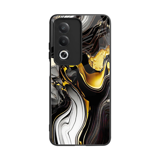 Bronze Glow back phone cover | glass case for oppo a3 pro