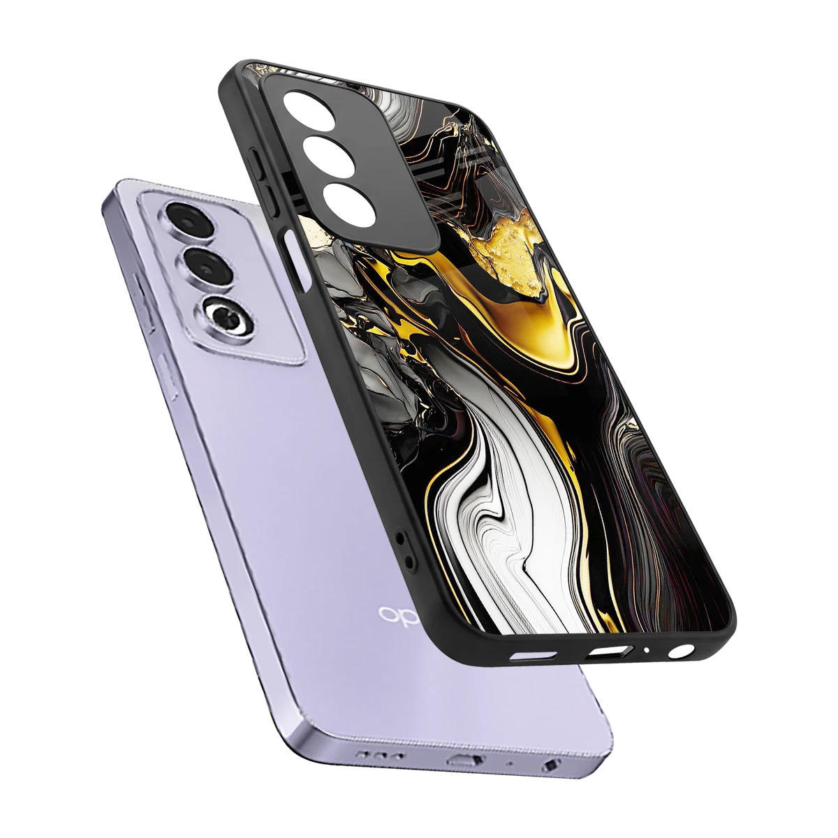 Bronze Glow sleek oppo a3 pro cover with tempered glass back and TPU edges