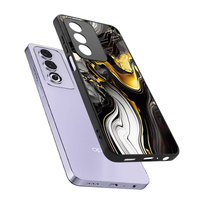 Bronze Glow sleek oppo a3 pro cover with tempered glass back and TPU edges