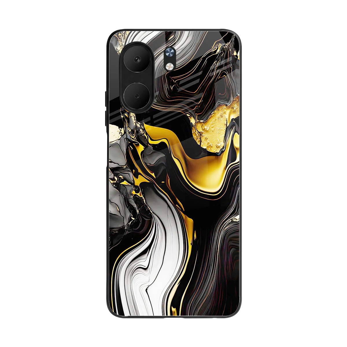 Bronze Glow back phone cover | glass case for oppo a5x 5g