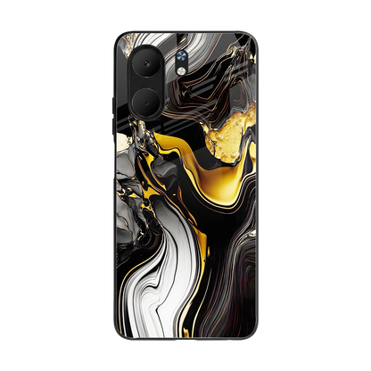 Bronze Glow back phone cover | glass case for oppo a5x 5g