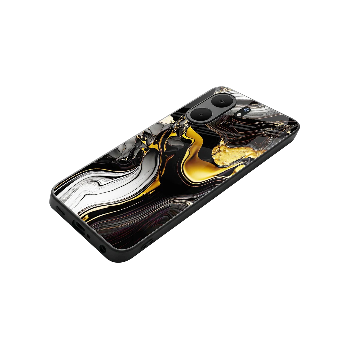 Bronze Glow stylish phone case for oppo a5x 5g | glossy glass and slim fit
