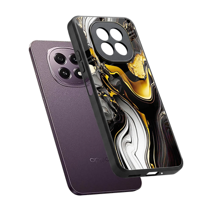 Bronze Glow sleek oppo f29 5g cover with tempered glass back and TPU edges