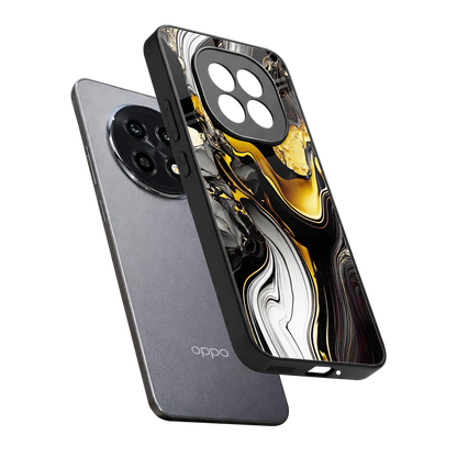 Bronze Glow sleek oppo f29 pro 5g cover with tempered glass back and TPU edges