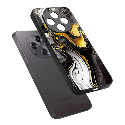 Bronze Glow sleek oppo f31 pro 5g cover with tempered glass back and TPU edges
