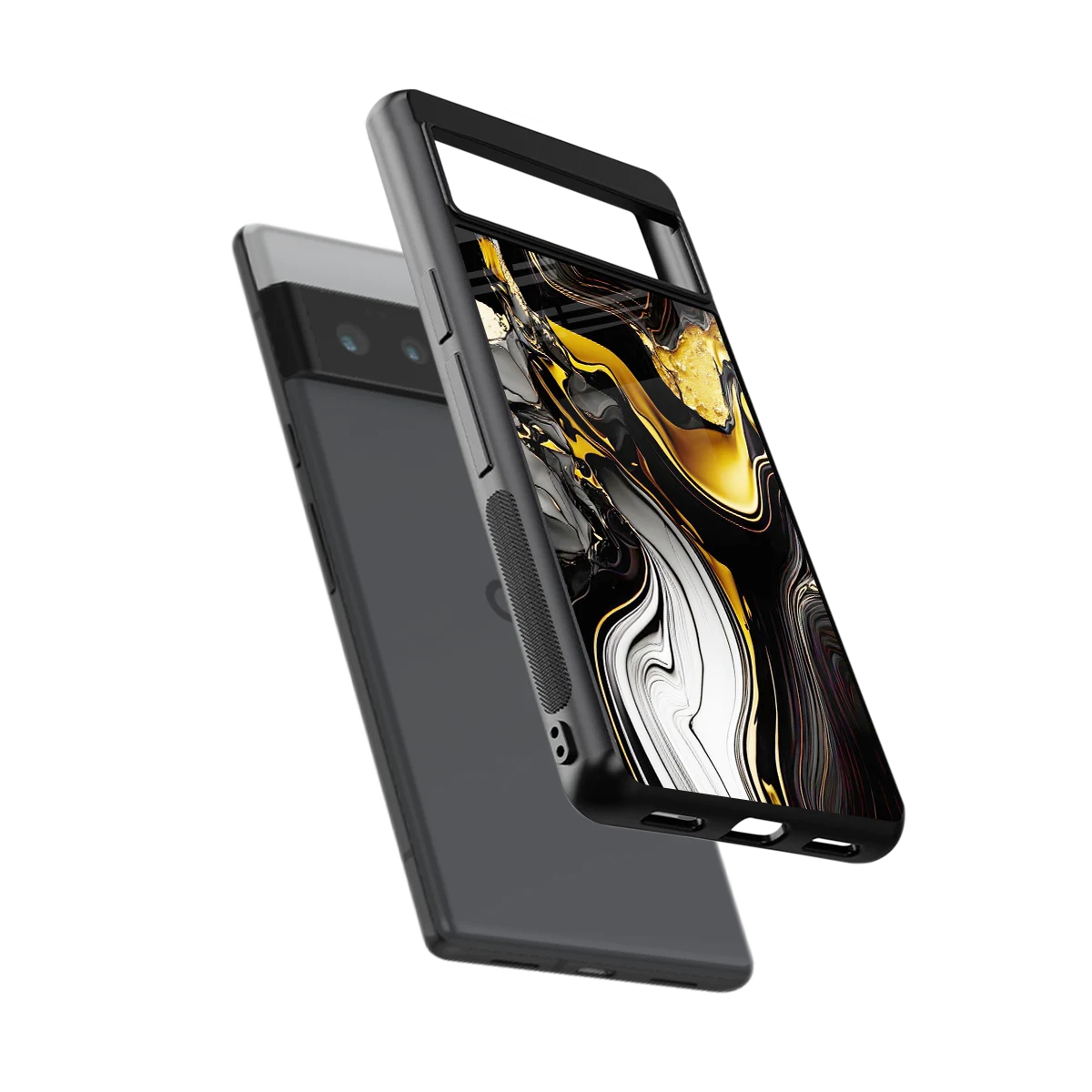 Bronze Glow sleek google pixel 6 pro cover with tempered glass back and TPU edges