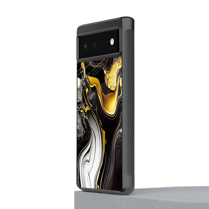 Bronze Glow stylish phone case for google pixel 6 | glossy glass and slim fit
