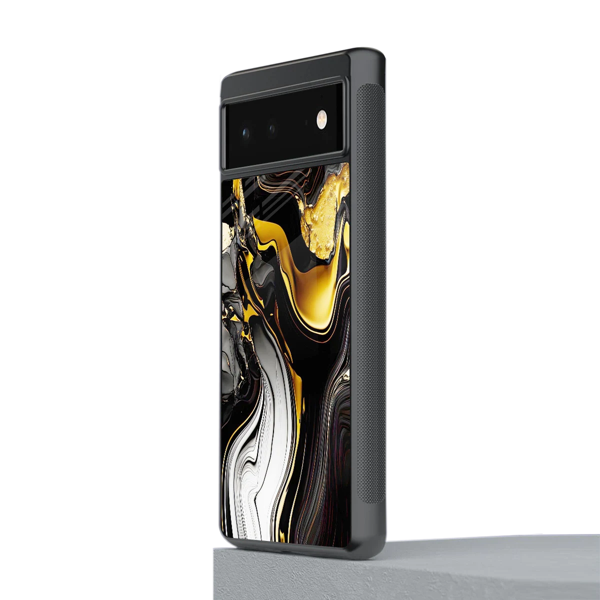 Bronze Glow stylish phone case for google pixel 6a | glossy glass and slim fit