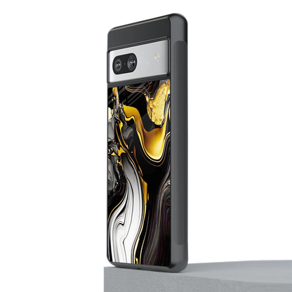 Bronze Glow stylish phone case for google pixel 7a | glossy glass and slim fit