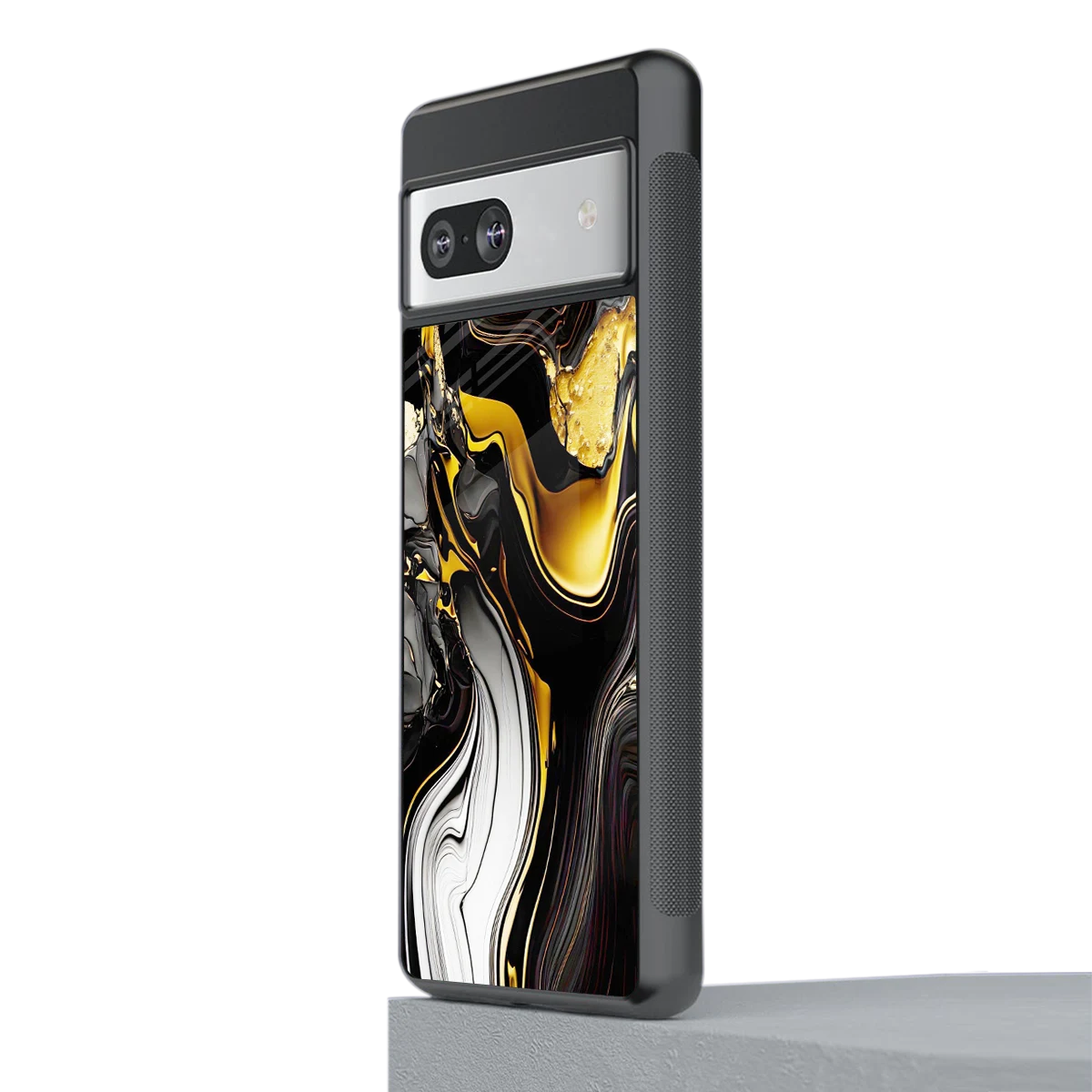 Bronze Glow stylish phone case for google pixel 7 | glossy glass and slim fit