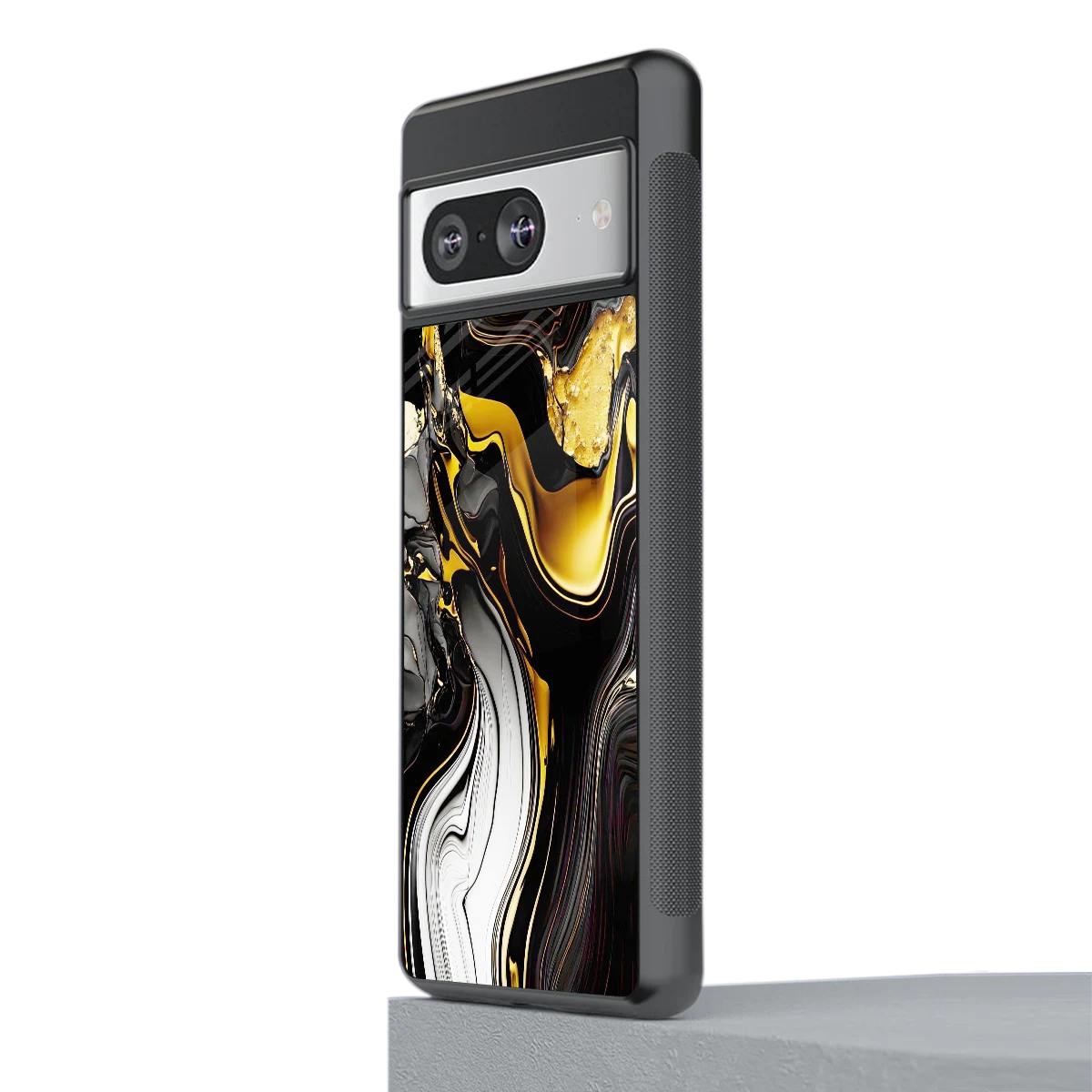 Bronze Glow stylish phone case for google pixel 8 | glossy glass and slim fit