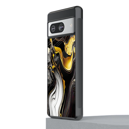 Bronze Glow stylish phone case for google pixel 8 | glossy glass and slim fit