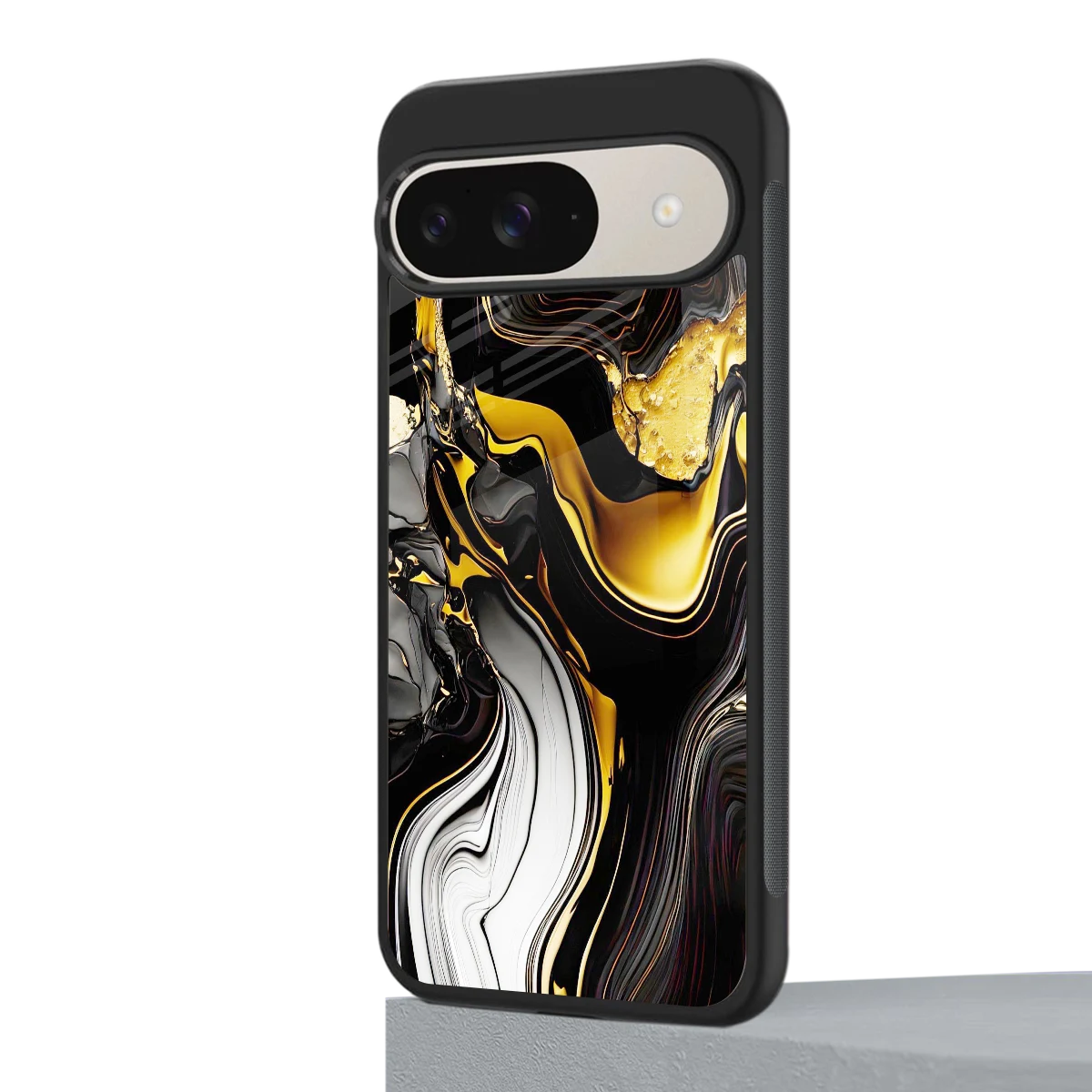 Bronze Glow google pixel 9 mobile cover | shockproof glass phone case