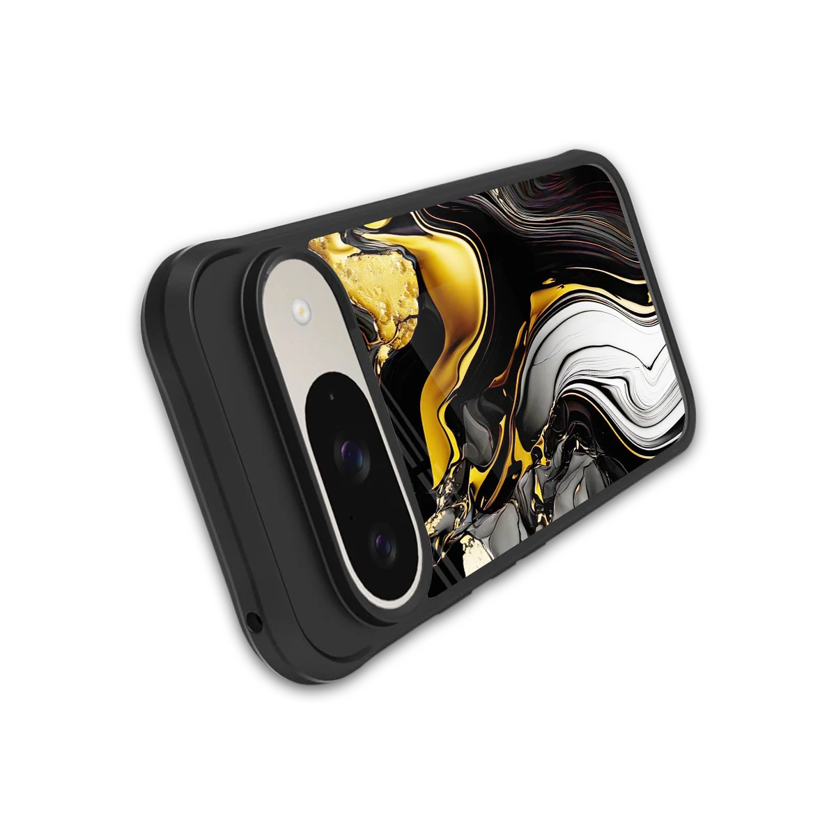 Bronze Glow stylish phone case for google pixel 9 | glossy glass and slim fit