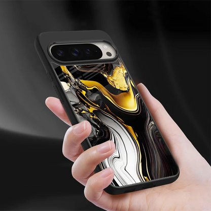 Bronze Glow sleek google pixel 9 pro cover with tempered glass back and TPU edges