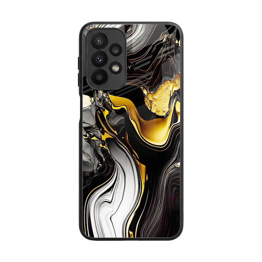Bronze Glow back phone cover | glass case for samsung galaxy a23