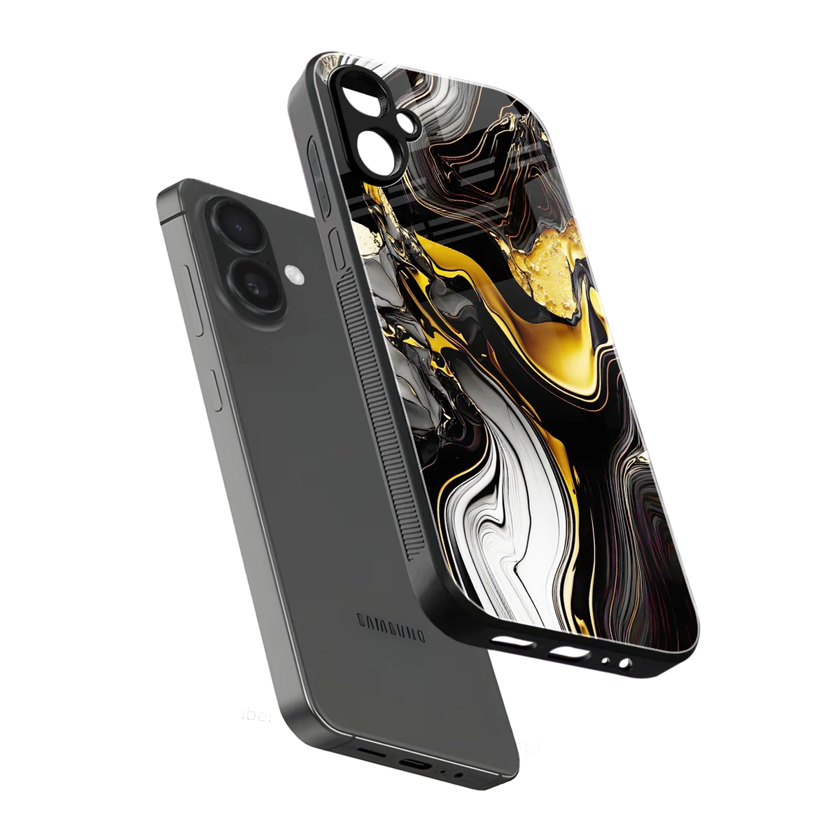 Bronze Glow sleek samsung galaxy a06 5g cover with tempered glass back and TPU edges