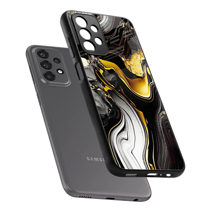 Bronze Glow sleek samsung galaxy a23 cover with tempered glass back and TPU edges