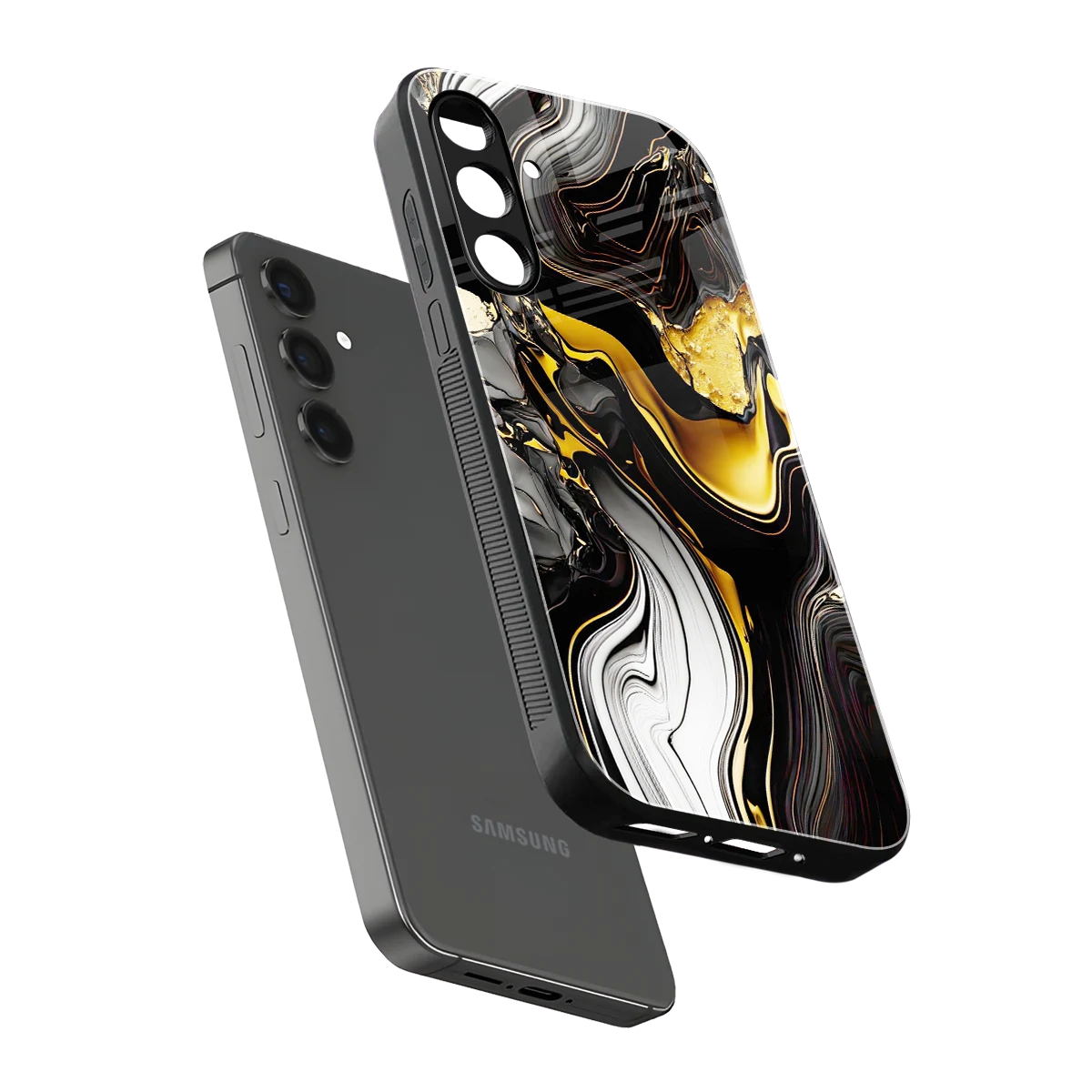 Bronze Glow sleek samsung galaxy a55 5g cover with tempered glass back and TPU edges