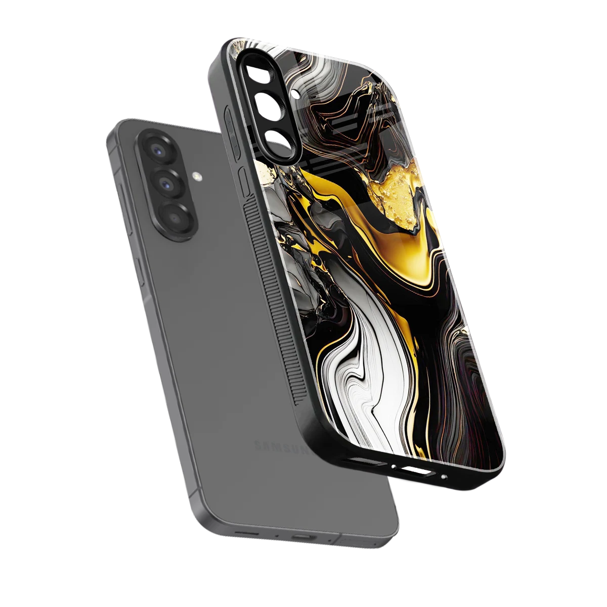 Bronze Glow sleek samsung galaxy a36 5g cover with tempered glass back and TPU edges